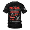 Joycorners Personalized Mechanic T Shirt Custom Name Funny Auto Repair Garage Workwear Mafia Quote Tee Car Repair Wrench Shirt Gift for Men Dad PT2609