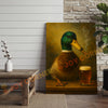 Joycorner Mallard Duck Classic Portrait Beer Cigar 3D Wrapped Canvas