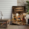 Joycorner Highland Cow Trio Western Saloon Beer Cheers Rustic Bar Sign Customized Farm Name Canvas