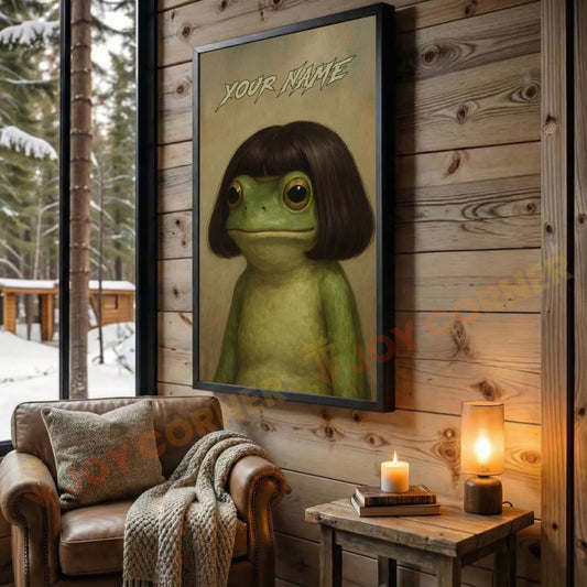 Joycorners Whimsical Frog Wall Art – Custom Name