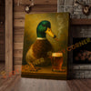 Joycorner Mallard Duck Classic Portrait Beer Cigar 3D Wrapped Canvas