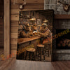 Joycorner Highland Cow Western Bar Counter Beer Toast Rustic Canvas
