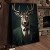 Joycorner Deer Portrait Modern Green Suit Stylish Canvas