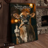 Joycorner Jersey Smoking Cow Flipping Finger Attitude Wall Art Custom Name Rustic Canvas