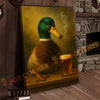 Joycorner Mallard Duck Classic Portrait Beer Cigar 3D Wrapped Canvas