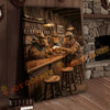 Joycorner Highland Cow Western Bar Counter Beer Toast Rustic Canvas