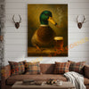Joycorner Mallard Duck Classic Portrait Beer Cigar 3D Wrapped Canvas