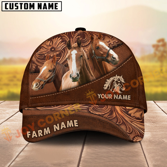 Joycorners Horse Farming Life Customized Name And Farm Name 3D Classic Cap
