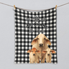 Joycorners Black And White Plaid Custom Name Farm Name Blanket