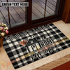 Joycorners Personalized Cow Farmhouse Plaid Doormat (11 Cattle Breeds)