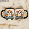 Joycorners Cute Cow Fall Pumpkin Truck Custom Name Mug