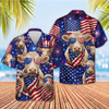 Joycorners Cute Cows Bandana Merica USA Flag 3D Hawaiian Shirt (10 Breeds)