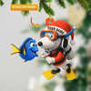 Joycorners Christmas Diving Home Decor, Christmas Ornament, Personalized Ornament 2D Flat LM2111