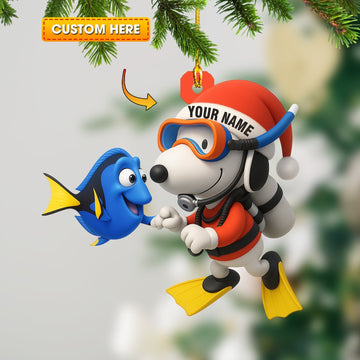 Joycorners Christmas Diving Home Decor, Christmas Ornament, Personalized Ornament 2D Flat LM2111