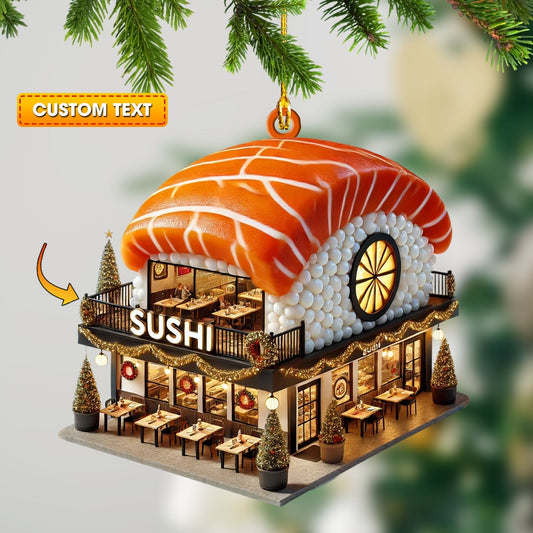 Joycorners Christmas Sushi Home Decor Christmas Ornament, Personalized Ornament 2D Flat LM2211