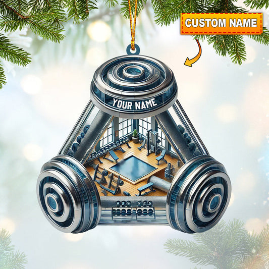 Joycorners Weight Room Christmas Home Decor Christmas Ornament, Personalized Ornament 2D Flat LM2211
