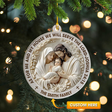 Joycorners Mary Jesus Christmas Ornament, Personalized Ornament 2D Flat LM2211