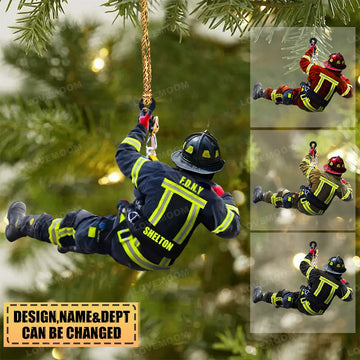 Joycorners Personalized Firefighter Christmas-Two Sided Ornament 2D Flat LM1611