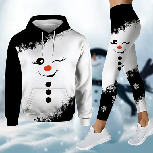 Joycorners Personalized Snowman Hoodie and Leggings LM2811