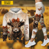 Joycorners Highland Cow Flower - Personalized Hoodie and Leggings LM2811