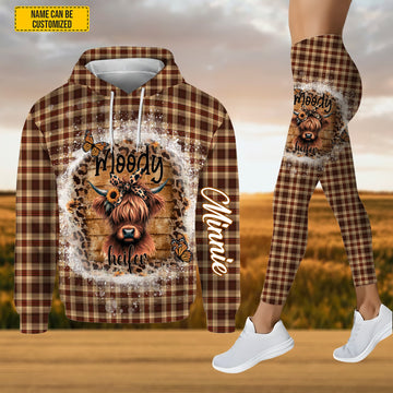 Joycorners Love Highland Cow - Personalized Hoodie and Leggings LM2811