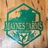 Joycorners Personalized Corn and Combine Metal Sign, Farmhouse Metal Wall Decor, Combine Wall Art, Combine Wall Decor, Farm Wall Decor, Fathers Day Gift, Gift for Farmer LM0110