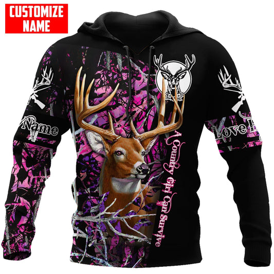 Joycorners Customized Name Love Hunting 3D All Over Printed