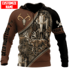 Joycorners Customized Name Deer Hunting 3D Design All Over Printed