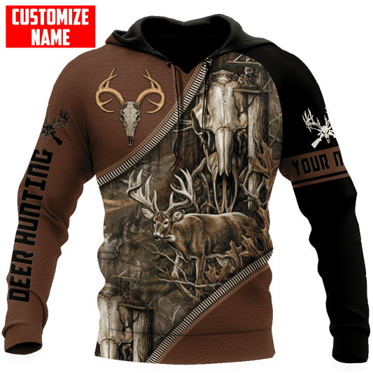 Joycorners Customized Name Deer Hunting 3D Design All Over Printed