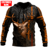 Joycorners Personalized Name Deer Hunting 3D Design All Over Printed