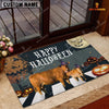 Joycorners Red Angus Happy Halloween Doormat