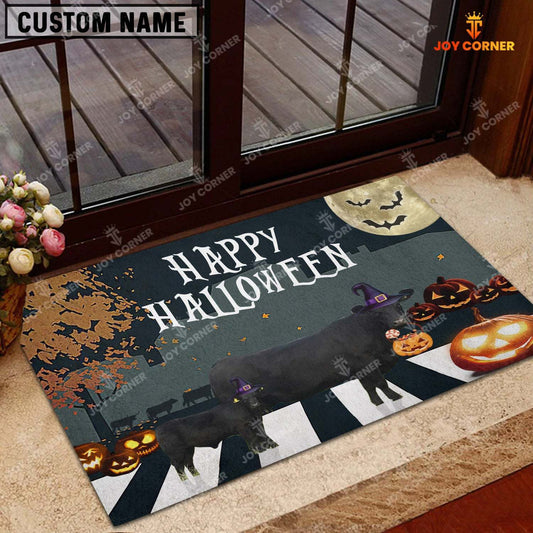 Joycorners Black Angus Happy Halloween Doormat