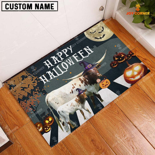 Joycorners Texas Longhorn Happy Halloween Doormat