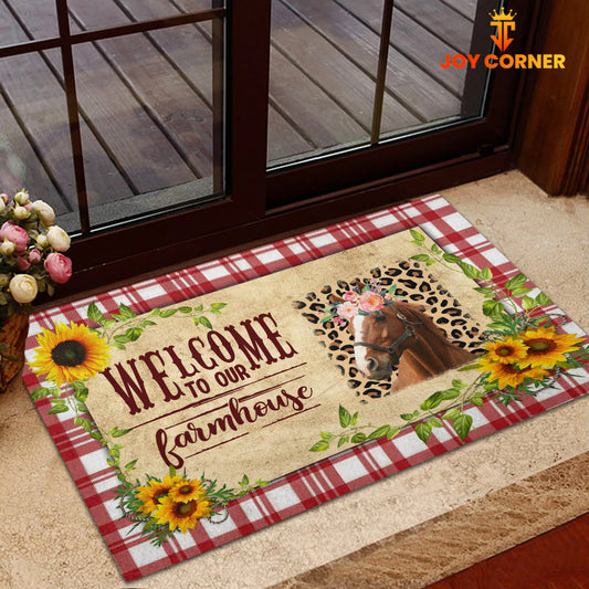 Joycorners Horse Welcome To Our Farmhouse Doormat