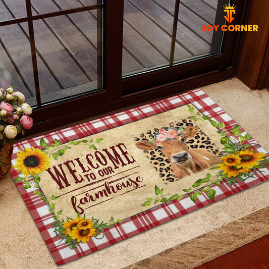 Joycorners Jersey Cattle Welcome To Our Farmhouse Doormat