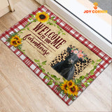 Joycorners Black Angus Welcome To Our Farmhouse Doormat
