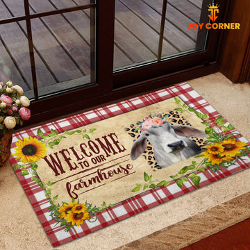 Joycorners Brahman Cattle Welcome To Our Farmhouse Doormat