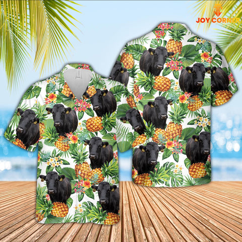 Joy Corners Dexter Pineapple Pattern 3D Hawaiian Shirt