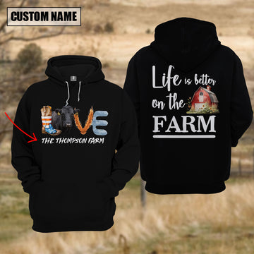 Joycorners Farm Custom Text Love Dexter US Flag 3D Printed Hoodie