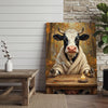 Joycorners Peaceful Cow Meditation Canvas Wall Art