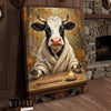 Joycorners Peaceful Cow Meditation Canvas Wall Art