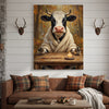 Joycorners Peaceful Cow Meditation Canvas Wall Art