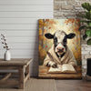 Joycorners Writer Cow Journaling Canvas Wall Art