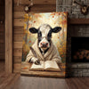 Joycorners Writer Cow Journaling Canvas Wall Art