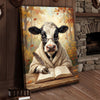 Joycorners Writer Cow Journaling Canvas Wall Art