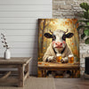 Joycorners Cow Beer Enthusiast Canvas Wall Art