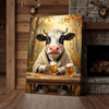 Joycorners Cow Beer Enthusiast Canvas Wall Art