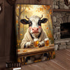 Joycorners Cow Beer Enthusiast Canvas Wall Art