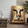 Joycorners Texting Cow iPhone Canvas Wall Art