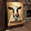 Joycorners Texting Cow iPhone Canvas Wall Art